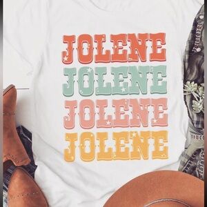 Colorful 'Jolene' Graphic Tee
